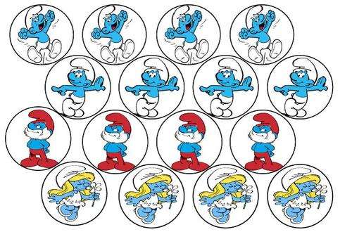 Smurfs Edible Picture Cupcake Toppers - Frosting sheet