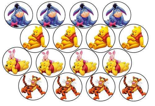 Winnie the Pooh Edible Picture Cupcake Toppers