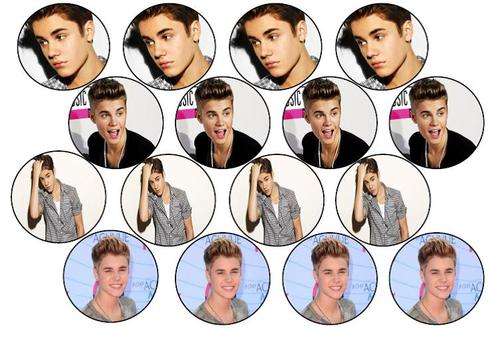 Justin Bieber Edible Picture Cupcake Toppers