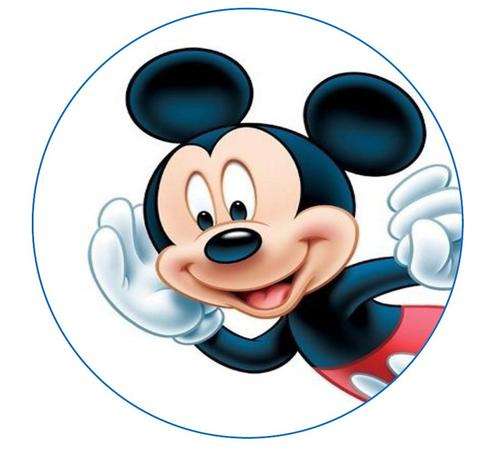 Mickey Mouse Cake Edible Picture & 16 Edible Cupcake Toppers
