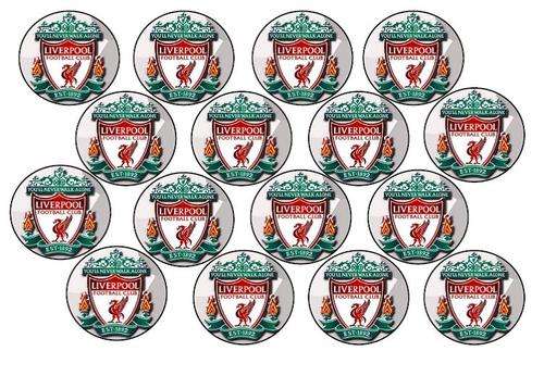 Liverpool Football Cupcake Toppers - wafer/ Rice paper
