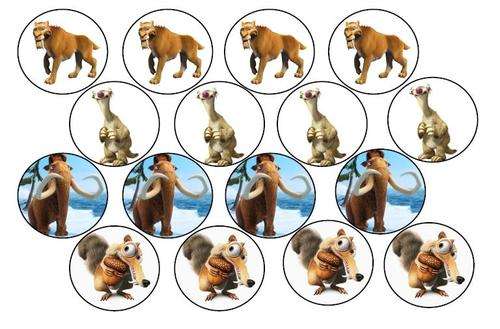 Ice age Picture Cupcake Toppers