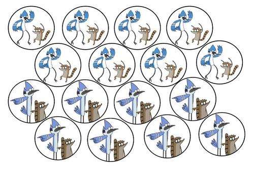 Mordecai and Rigby Edible Picture Cupcake Toppers