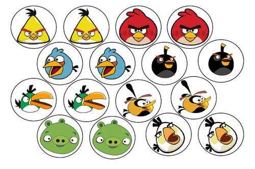 Angry Birds Picture Cupcake Toppers