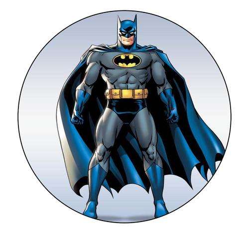 Batman Round Cake topper & Cupcake Toppers Pack