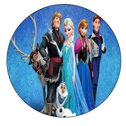 Frozen Round Cake topper & Cupcake Toppers Pack
