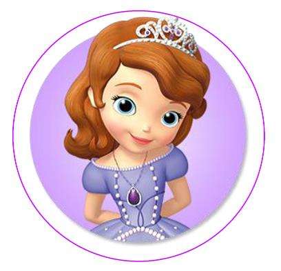 Sofia the First Round Cake topper & Cupcake Toppers Pack