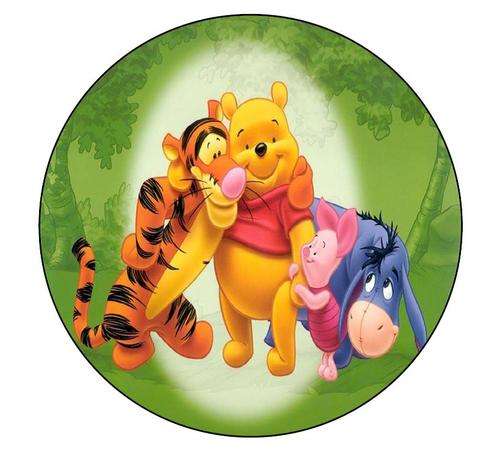 Winnie the Pooh Round Cake topper & Cupcake Toppers Pack