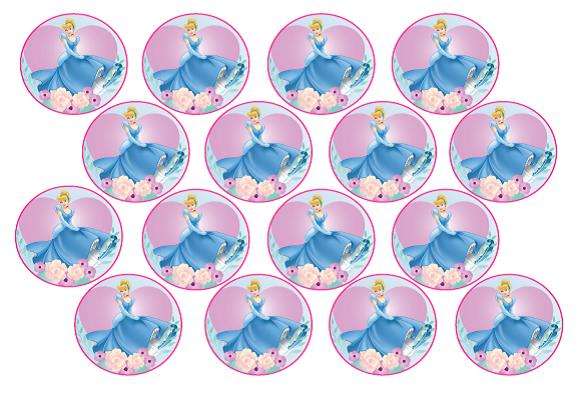 Cinderella Edible Picture Cupcake Toppers - Sale