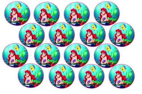 The Little Mermaid Edible Picture Cupcake Toppers