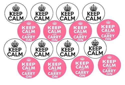 Keep Calm Edible Picture Cupcake Toppers