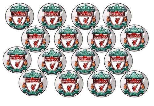 Liverpool Edible Picture Cupcake Toppers