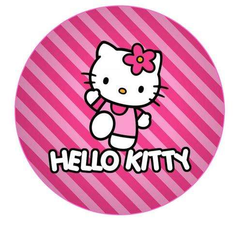 Hello Kitty Round Cake topper & Cupcake Toppers Pack