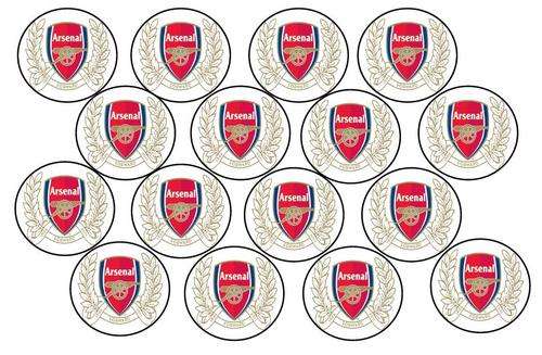 Arsenal Edible Picture Cupcake Toppers