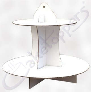 2 Tier cake stand (pink and white)