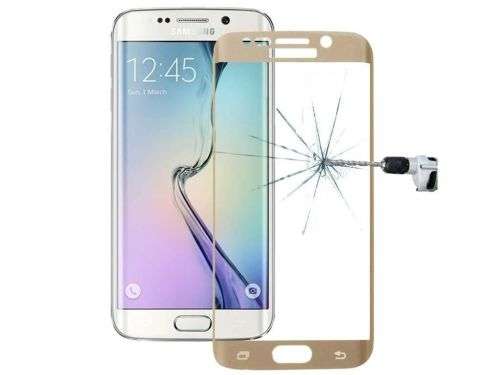 Samsung Galaxy S6 Edge Curved Tempered Glass Screen Protector (Gold)