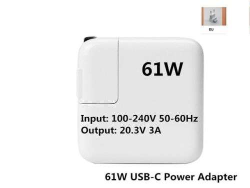 Apple Replacement 61W USB-C Power Adapter Charger For Macbook