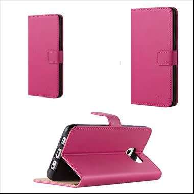 Book Case Flip Pouch For Samsung Galaxy S6 Edge - Pink