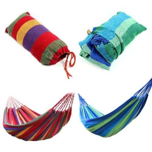 Hammock made of rough strong fabric - Blue-Green