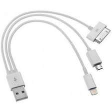 3 IN 1 MULTI USB CHARGE CABLE FOR IPHONE 3, 4,4s