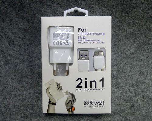 Universal 2 in 1 Micro USB Charger for all Blackberry phones