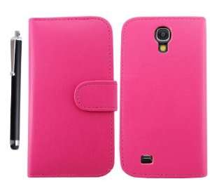 GO PINK!! Book Case Pouch For Samsung Galaxy S4 - Pink