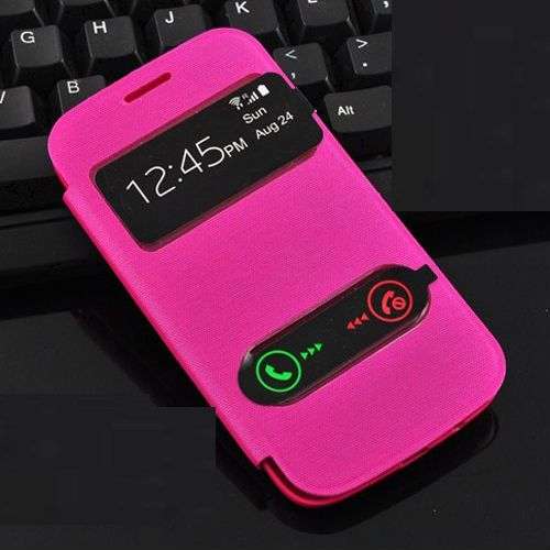 GO PINK!! Samsung Galaxy J1 Ace Flip Case (Pink)