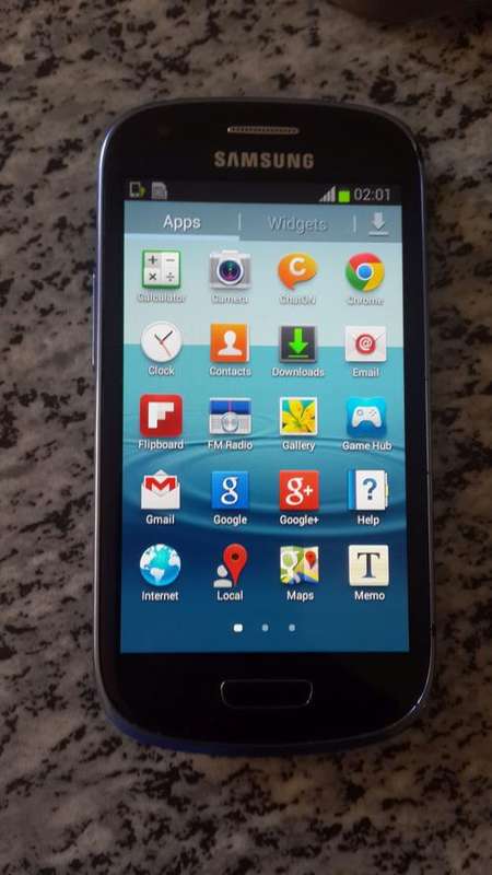 SAMSUNG GALAXY S3 MINI (PEBBLE BLUE) WITH CHARGER