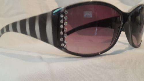 SUNGLASSES - Zebra side effect with diamante
