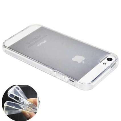 SOFT SILICONE GEL TPU Case (Clear) for Apple iPhone 5 5S 5C + FREE Screenguard