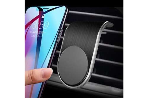 Mobile Phone Holder Bracket (Black) Car Metal Magnetic Air Outlet 3 Pcs