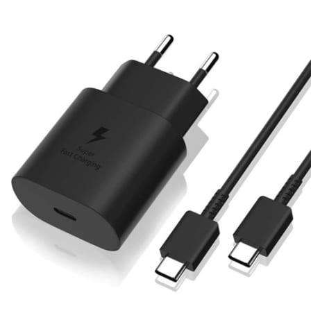 Fast Charger USB-C 25 watt For Samsung Galaxy Note 10 S10 5G S20 Ultra S21 Z Fold 3 Iphone 11 12 13