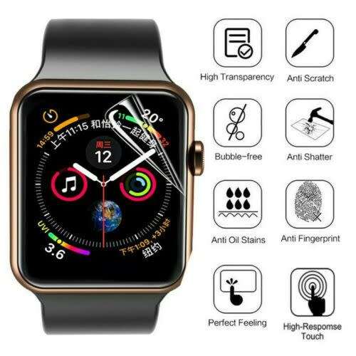 2 x Apple iWatch Soft Hydrogel Silicone Full Cover Screen Protectors FOR ALL MODELS