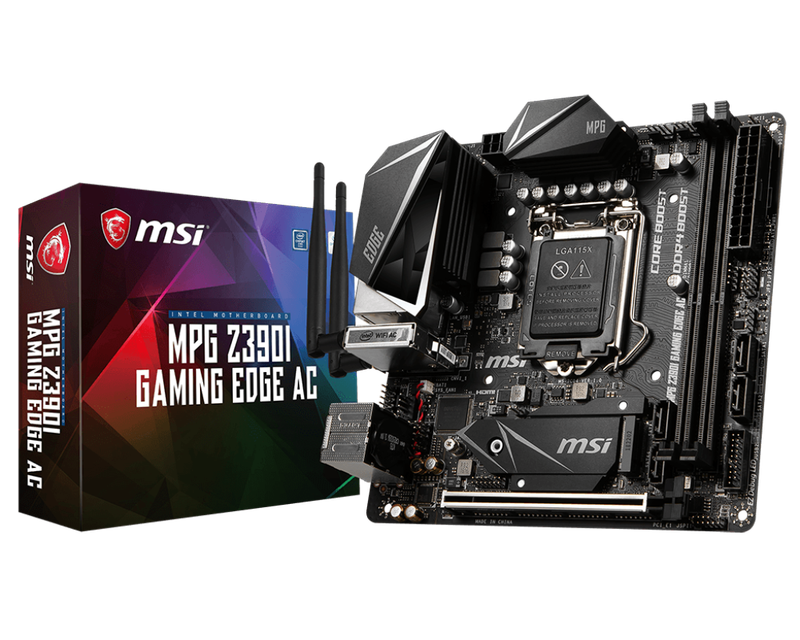 MSI Z390I Gaming Edge AC WIFI & Bluetooth 2xNVMe LGA 1151v2 Motherboard