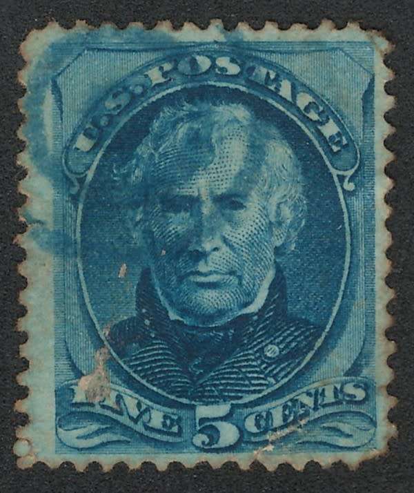 USA Scott #185 1879 5c Bright Blue. Price R20 (cv R351)