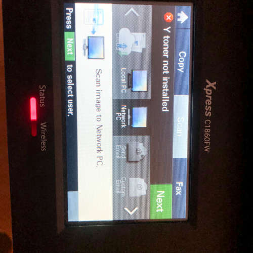 Samsung Laser Color Printer C1860FW