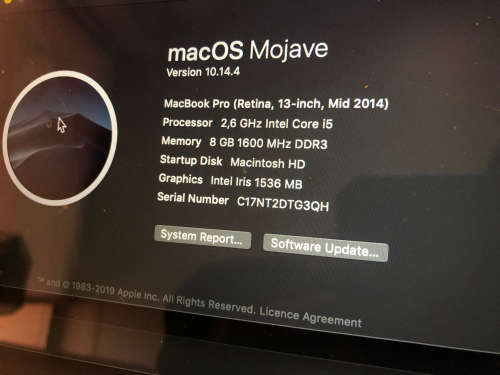 MacBook Pro 13.3" Mid 2014 (RETINA)