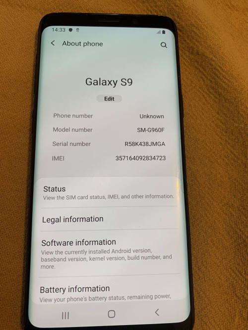Samsung Galaxy S9 64gb,