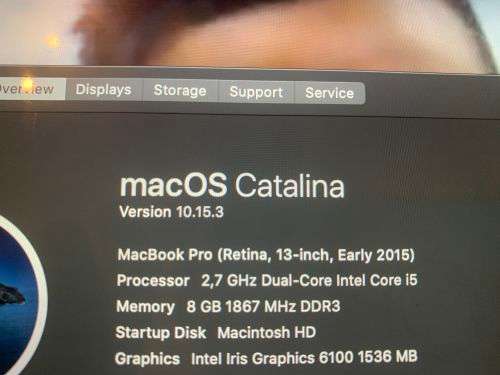Macbook Pro Retina 13inch (i5, 256GB SSD, 8GB RAM, 2015)