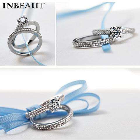Stunning White Gold Filled Sparkling Set of Rings