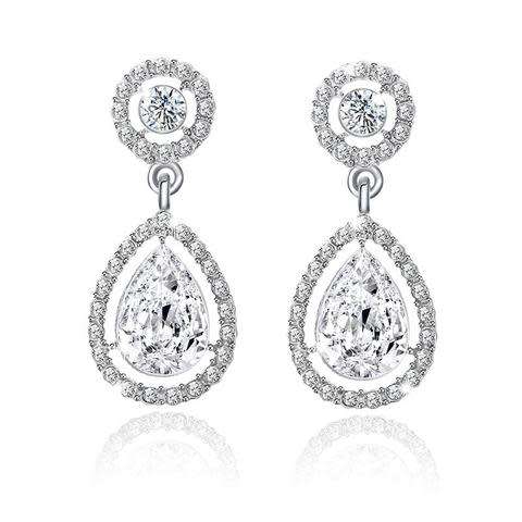 **Limited Stock** Stunning Crystal Tear Long Earrings Big Bride Drop Earrings