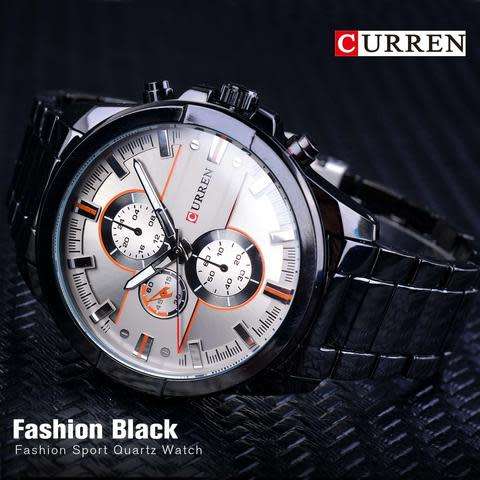 CURREN Stainless Steel Male Sports Army Waterproof Watch