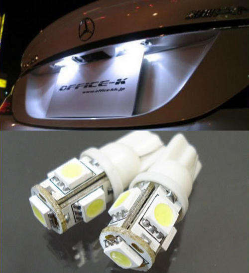 T10 Bright White 5x5050 SMD LED for Auto 2pcs/Pack - Works with Subaru Impreza or Others