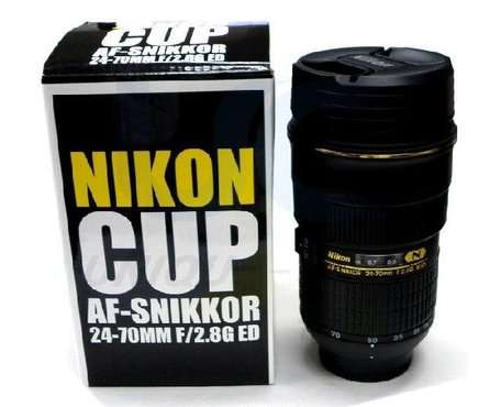 LENs MUG - Nikon AF-S 24-70mm f/2.8G ED Lens Mug w/ Cover Ideal Gift for Photographer