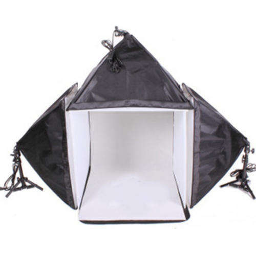 60*60*60cm Mini Photo Studio Light Tent w/ 4 Back Drops + 3x155W 5500K Studio Lighting Kit