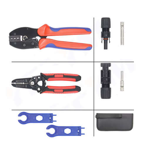 Solar PV MC4 Connectors Crimping Tool & Stripper Tool Kits Set