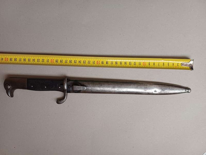 kS98 Bayonet with Leather Grips from the South West African Schutztruppe with Sawback blade