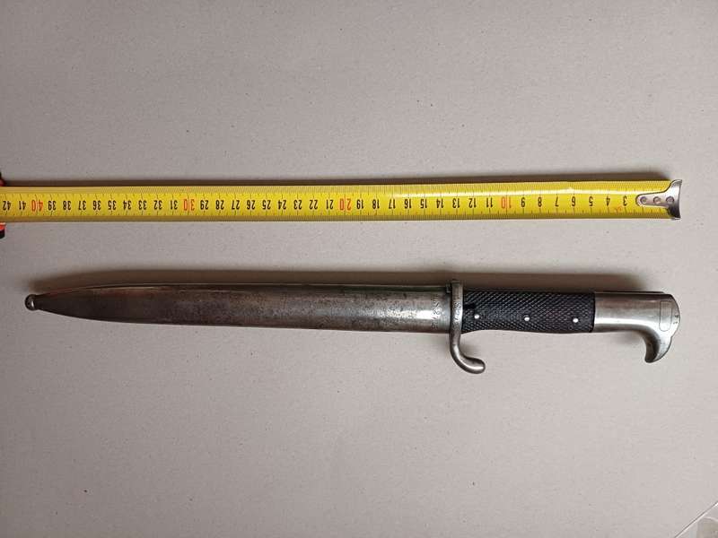 kS98 Bayonet with Leather Grips from the South West African Schutztruppe with Sawback blade