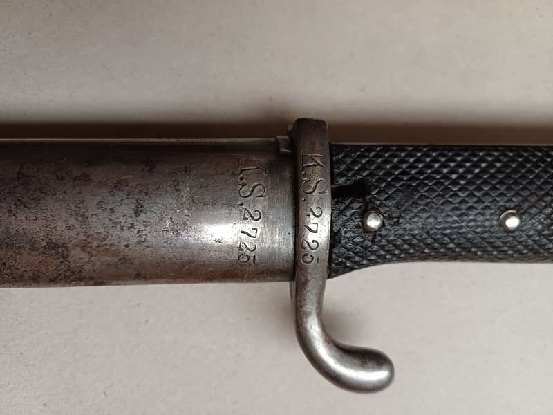 kS98 Bayonet with Leather Grips from the South West African Schutztruppe with Sawback blade