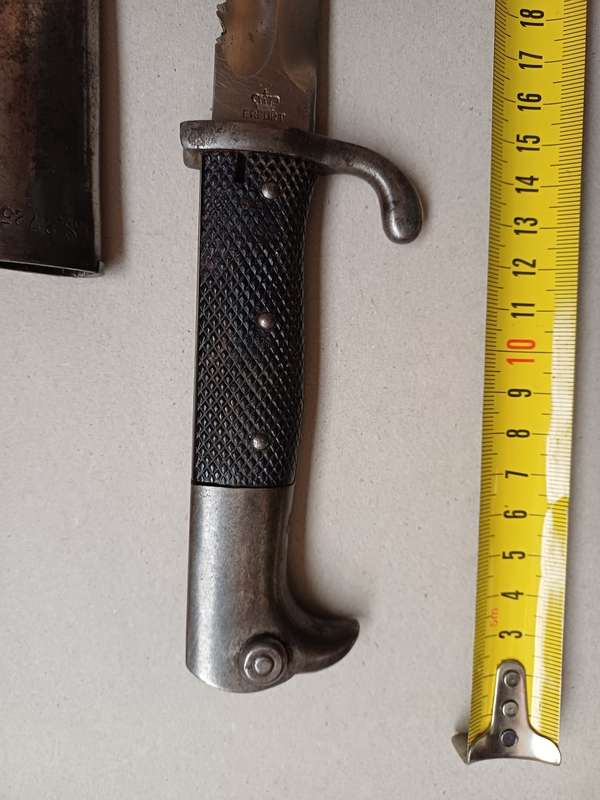 kS98 Bayonet with Leather Grips from the South West African Schutztruppe with Sawback blade